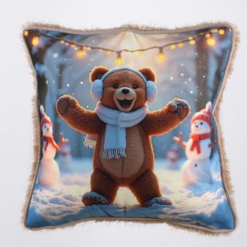 Наволочка принт декоративная на молнии 47х47 см 521949