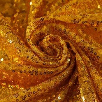 Пайетки на сетке 055-19012 шафрановый