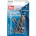 Булавки английские Prym 089185 с шариком 34/41/48 мм 10 шт серебро