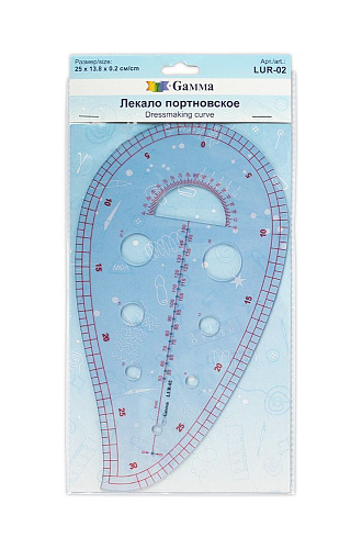 Лекало портновское 2 мм 25х13,8 см LUR-02