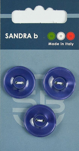 Пуговицы SANDRA 20.5 мм пластик 3 шт CARD069 фиолетовый