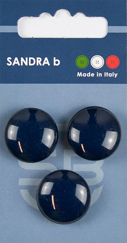 Пуговицы SANDRA 20.5 мм пластик 3 шт CARD106 темно-синий