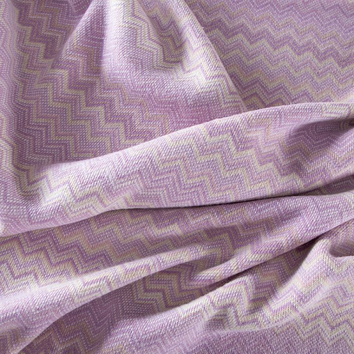 Трикотаж шерстяной вязаный Missoni 056-19777 молочно-сиреневый