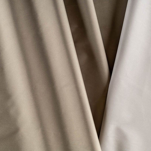 Ткань плащевая К33-601 серо-бежевый однотонный