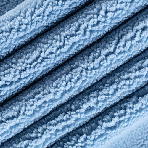 Мех искусственный К30-123 голубой однотонный