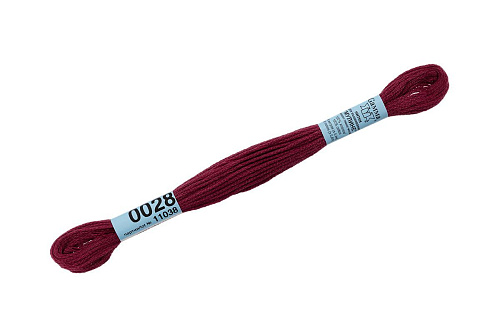 Нитки для вышивания Gamma мулине 8 м 0028 бордовый