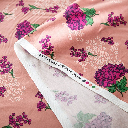 Хлопок 063-02044 пудрово-розовый принтованный