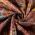 Креп К36-047 коричневый принтованный