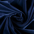 Бархат 002-06299 полуночно-синий однотонный
